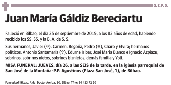 Juan María Gáldiz Bereciartu