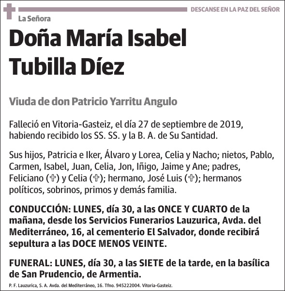 María Isabel Tubilla Díez