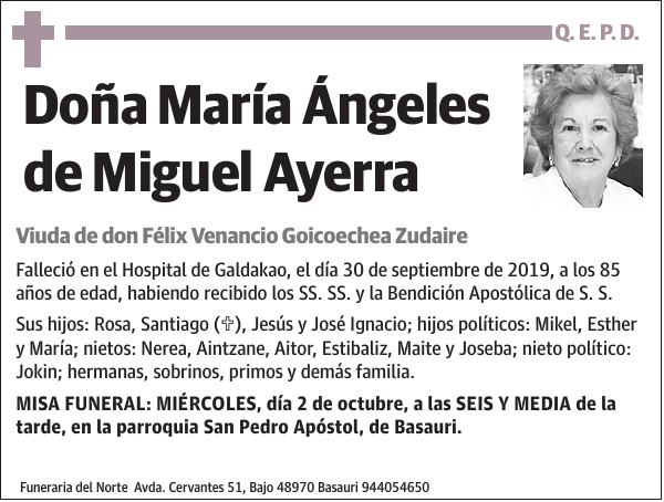 María Ángeles de Miguel Ayerra