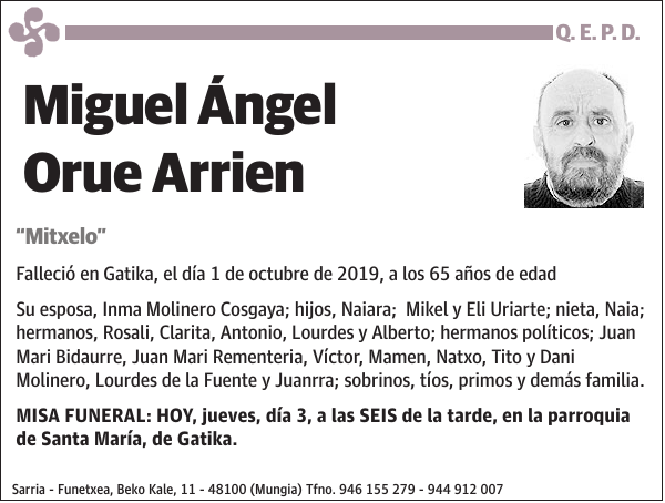 Miguel Ángel Orue Arrien Mitxelo