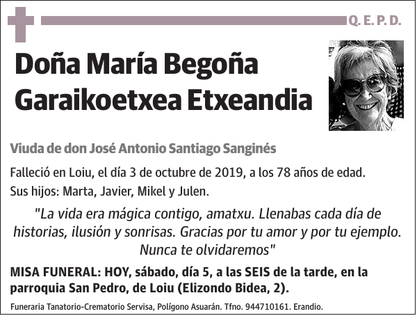 María Begoña Garaikoetxea Etxeandia