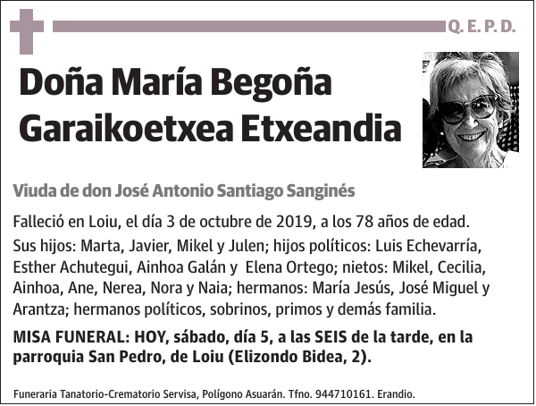 María Begoña Garaikoetxea Etxeandia