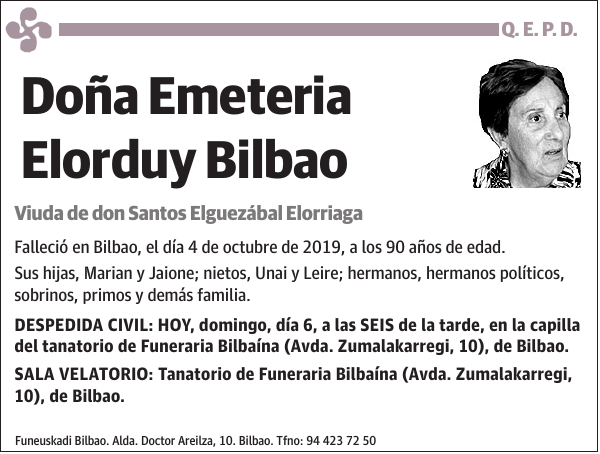 Emeteria Elorduy Bilbao