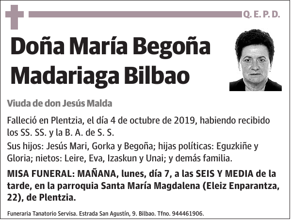 María Begoña Madariaga Bilbao