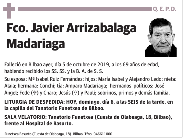 Fco. Javier Arrizabalaga Madariaga