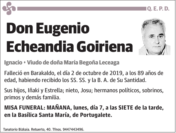 Eugenio Echeandia Goiriena