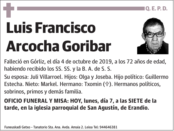 Luis Francisco Arcocha Goribar