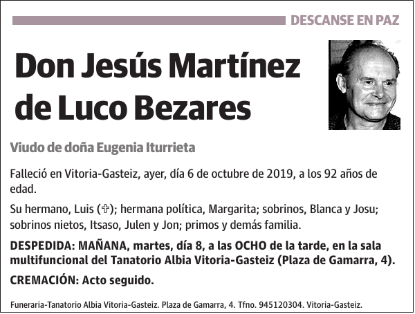 Jesús Martínez de Luco Bezares