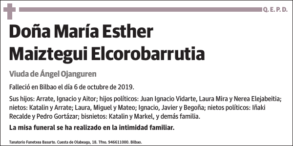 María Esther Maiztegui Elcorobarrutia