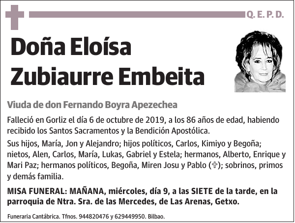 Eloísa Zubiaurre Embeita