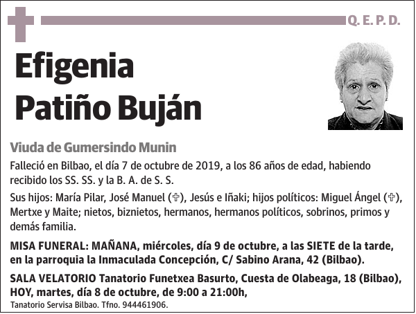 Efigenia Patiño Buján