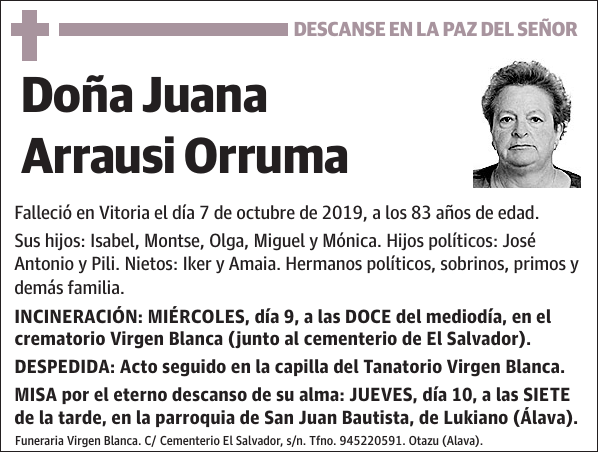 Juana Arrausi Orruma