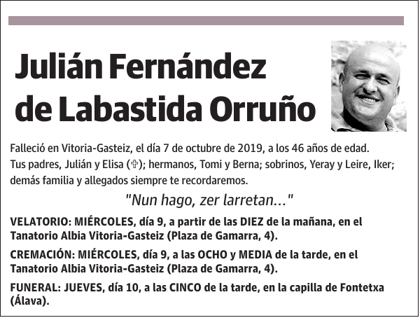 Julián Fernández de Labastida Orruño