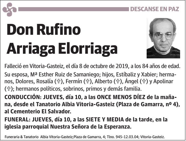 Rufino Arriaga Elorriaga