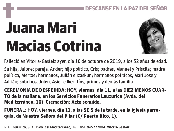 Juana Mari Macias Cotrina