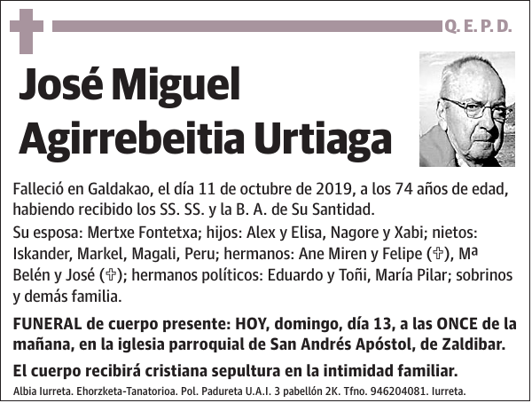 José Miguel Agirrebeitia Urtiaga