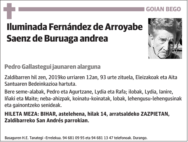 Iluminada Fernández de Arroyabe Saenz de Buruaga