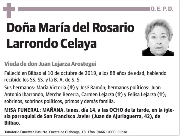 María del Rosario Larrondo Celaya