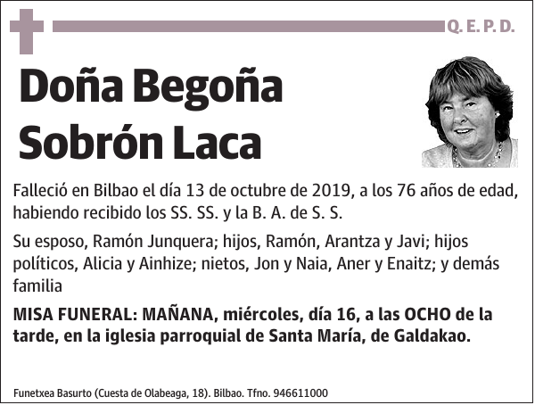 Begoña Sobrón Laca