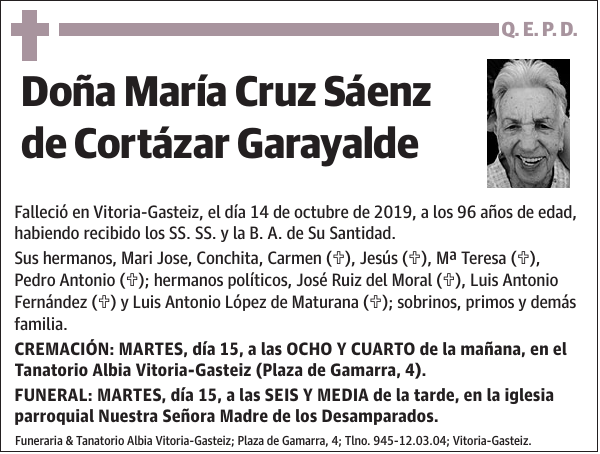 María Cruz Sáenz de Cortázar Garayalde