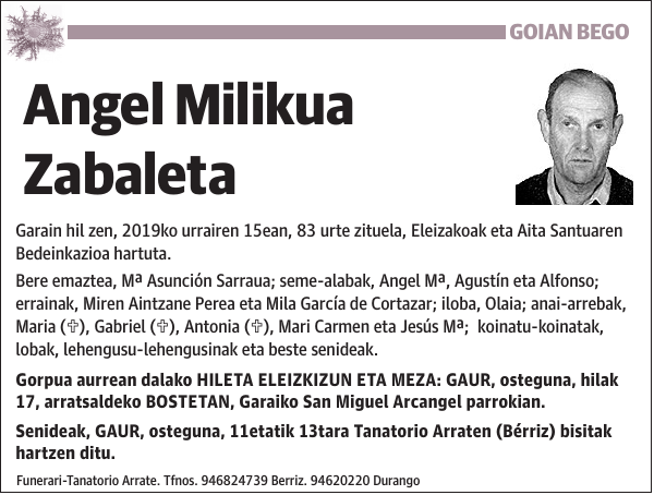 Angel Milikua Zabaleta Garain