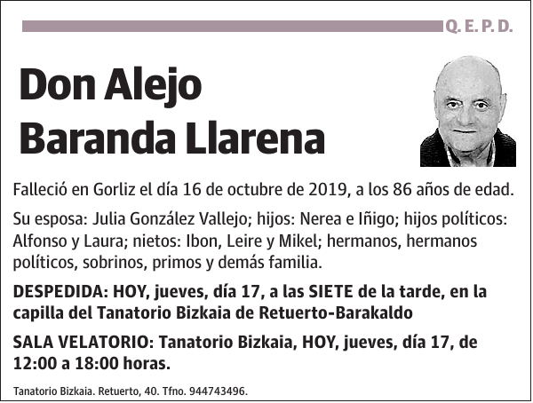 Alejo Baranda Llarena