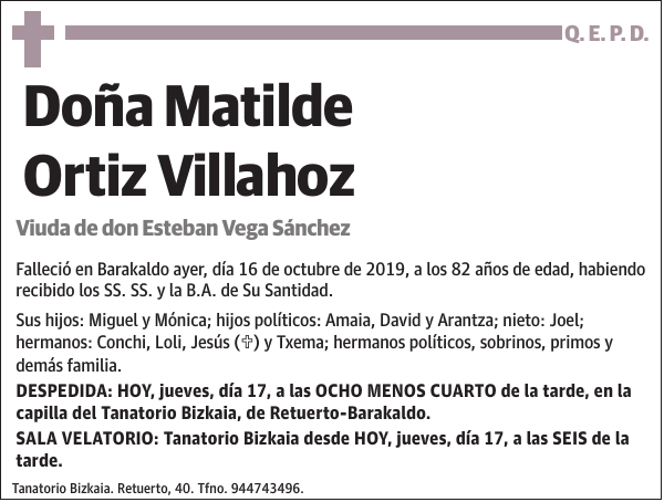 Matilde Ortiz Villahoz