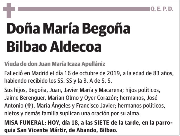 María Begoña Bilbao Aldecoa