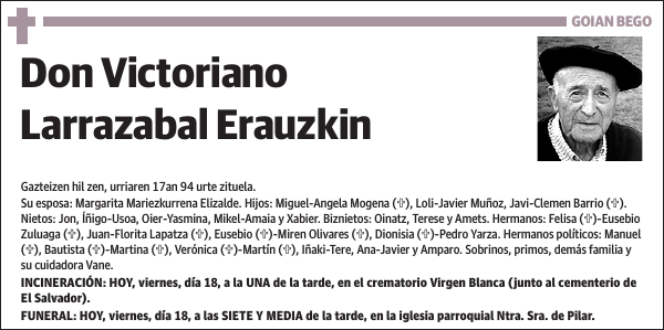 Victoriano Larrazabal Erauzkin