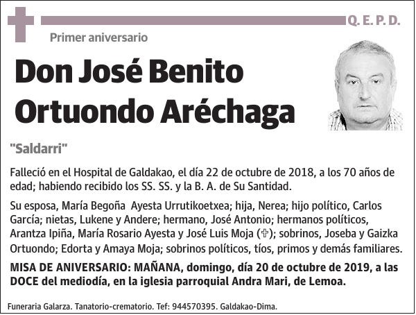 José Benito Ortuondo Aréchaga