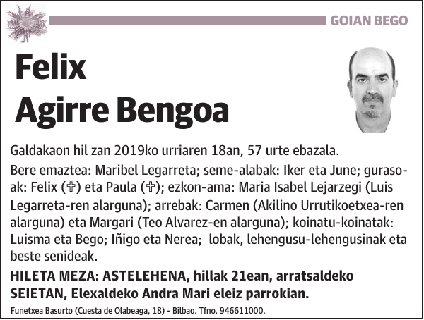 Felix Agirre Bengoa