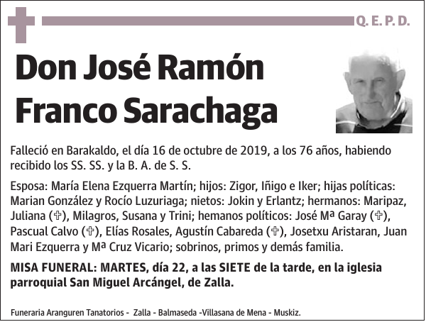 José Ramón Franco Sarachaga