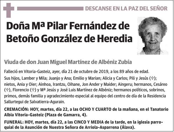 Mª Pilar Fernández de Betoño González de Heredia