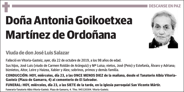 Antonia Goikoetxea Martínez de Ordoñana