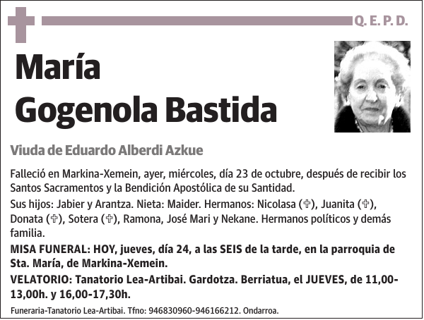 María Gogenola Bastida