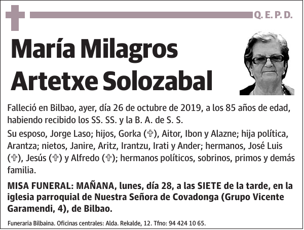 María Milagros Artetxe Solozabal