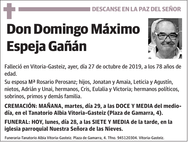 Domingo Máximo Espeja Gañán