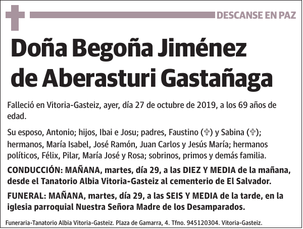 Begoña Jiménez de Aberasturi Gastañaga