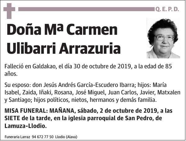 Mª Carmen Ulibarri Arrazuria