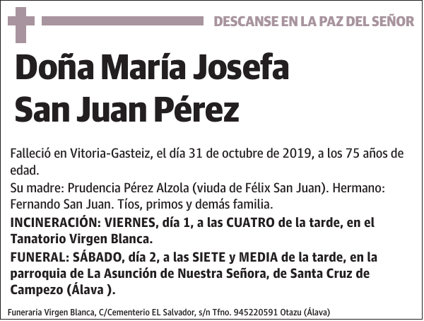 María Josefa San Juan Pérez