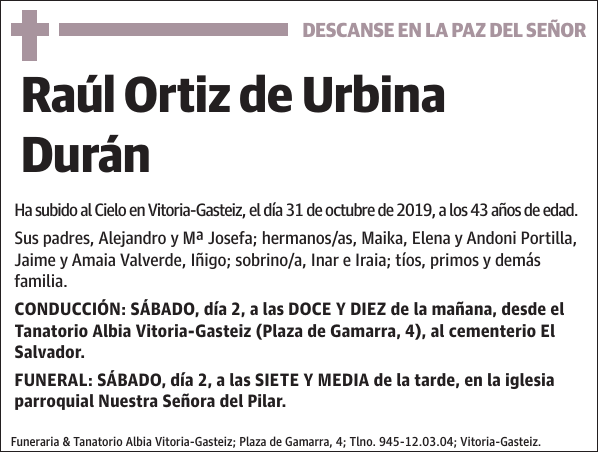 Raúl Ortiz de Urbina Durán