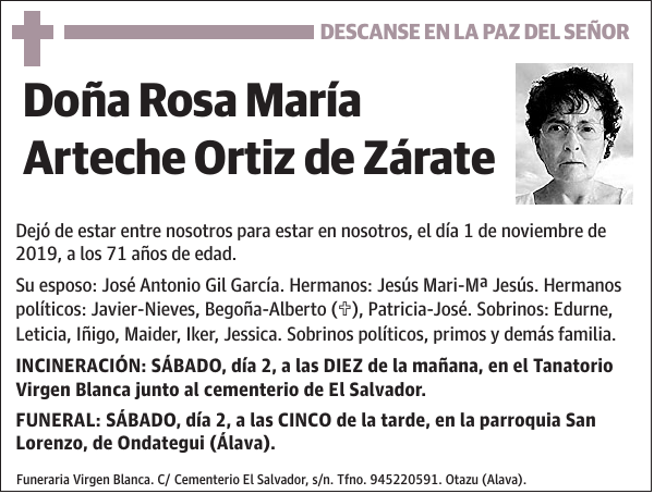 Rosa María Arteche Ortiz de Zárate