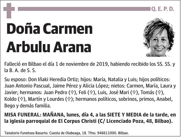 Carmen Arbulu Arana