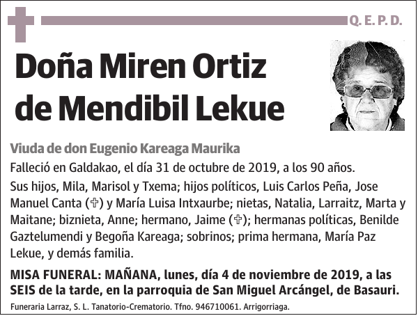 Miren Ortiz de Mendibil Lekue