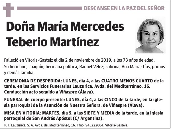 María Mercedes Teberio Martínez