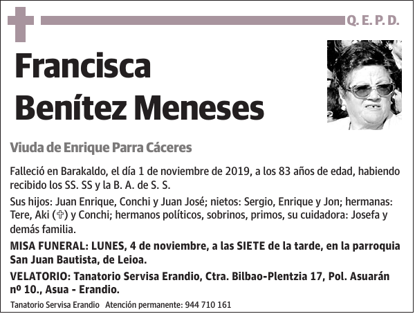 Francisca Benítez Meneses