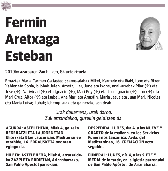 Fermin Aretxaga Esteban