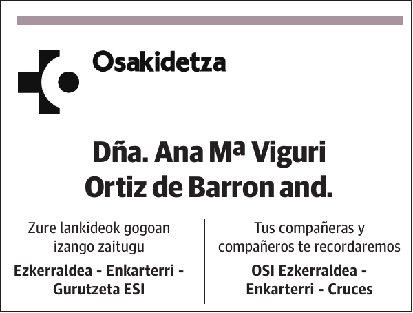 Ana Mª Viguri Ortiz de Barron