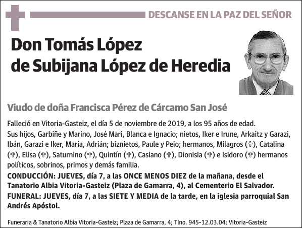 Tomás López de Subijana López de Heredia