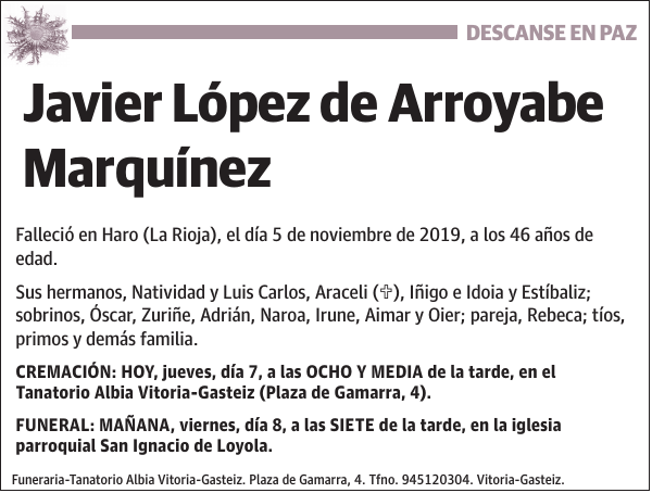 Javier López de Arroyabe Marquínez